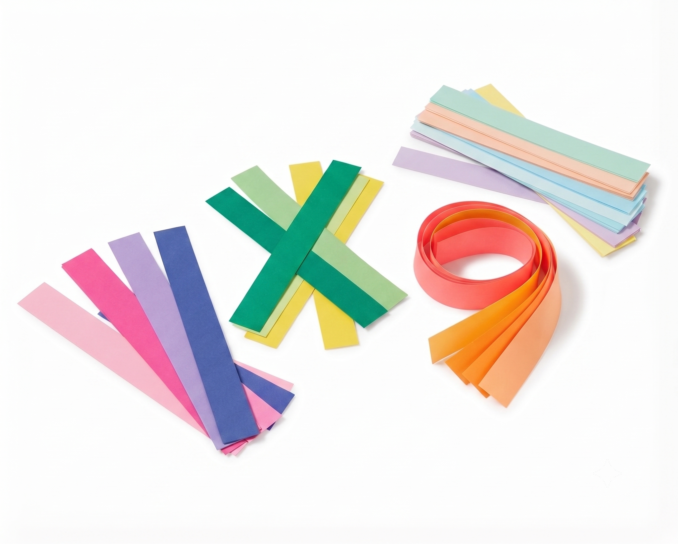 Tiras de Cadena de Papel Brillante Premium para Decoración de Eventos (150 Tiras Surtidos)