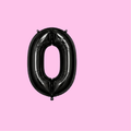 Globo Metálico NEGRO de Número Gigante (32 pulgadas / 80 cm)