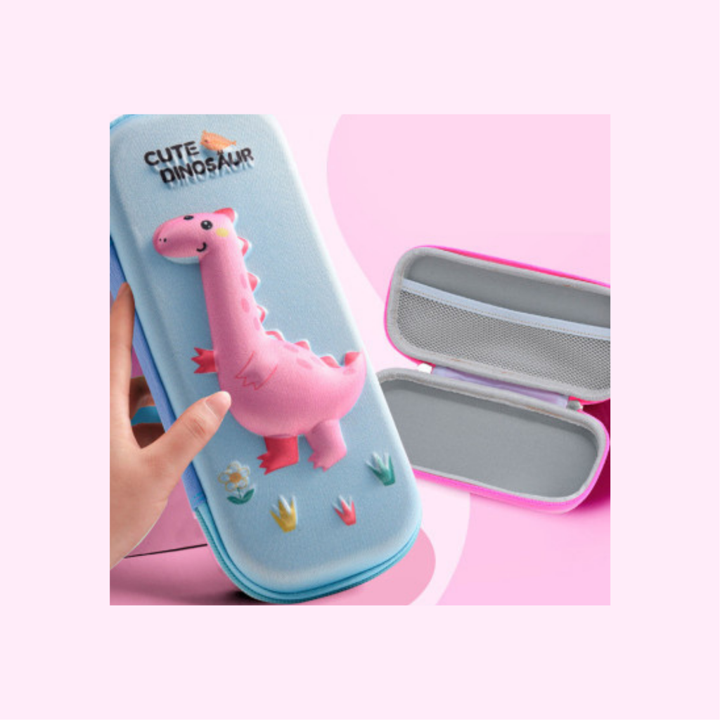 Estuche Escolar 3D de Dinosaurio para Niños