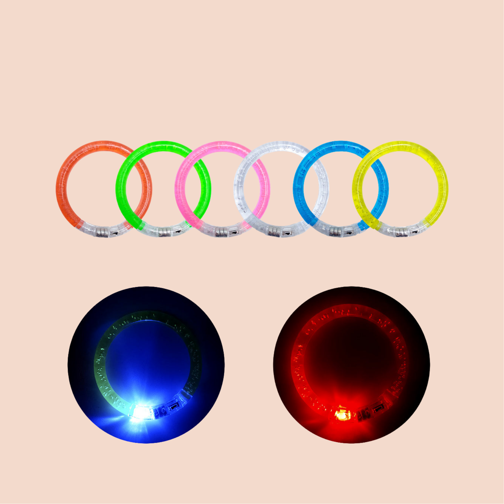 Pulsera Plástica Luminosa (Set de 5)