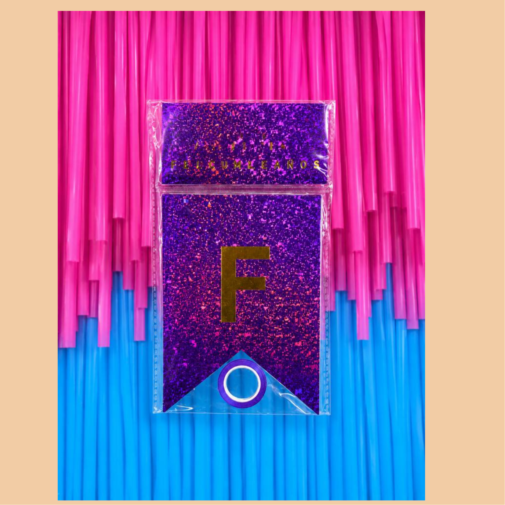 Banner "Holographic Glam" - Feliz Cumpleaños