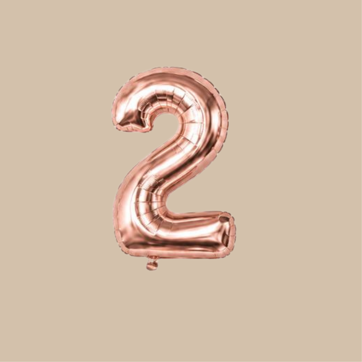 Globo Metálico Rose Gold de Número Gigante (32 pulgadas / 80 cm)