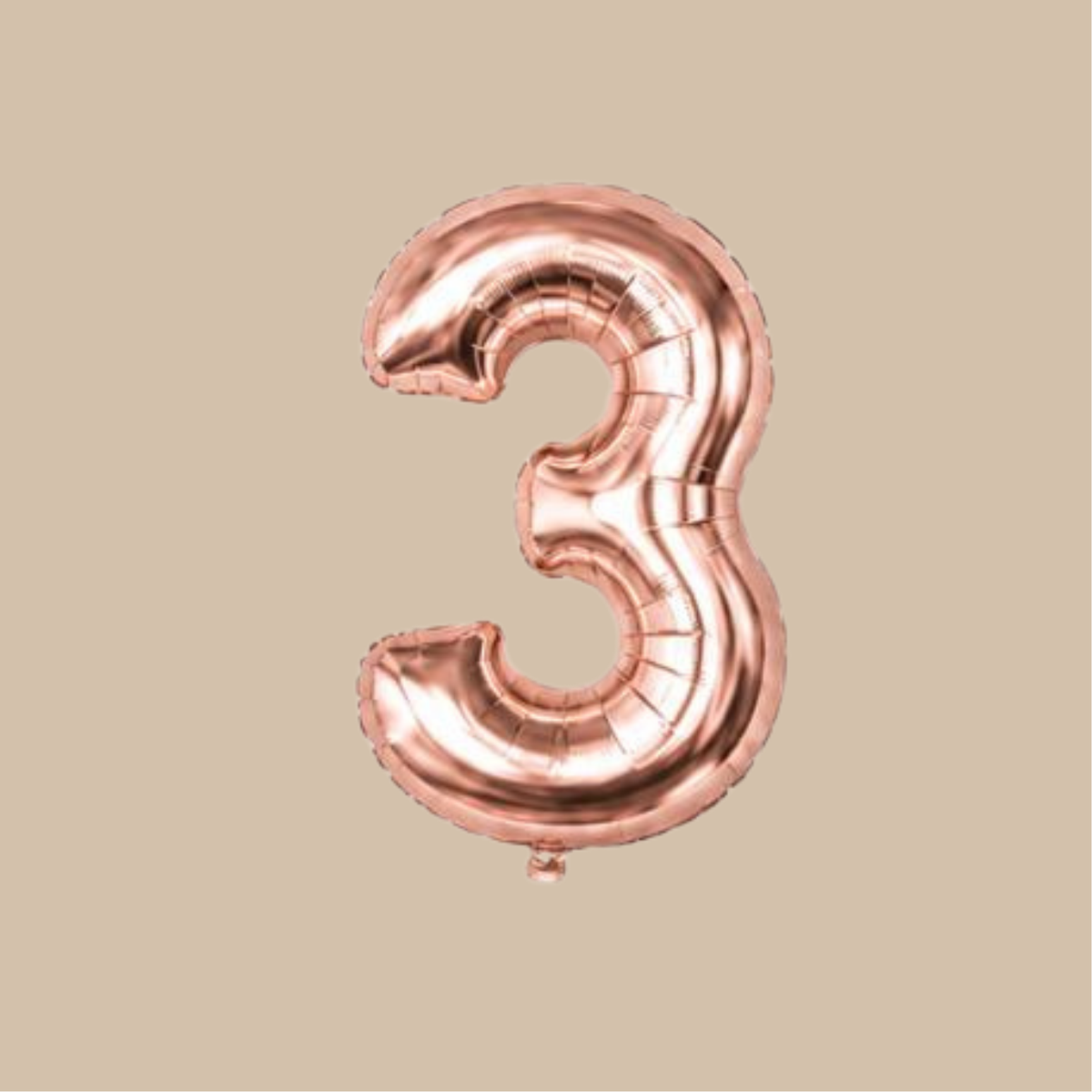 Globo Metálico Rose Gold de Número Gigante (32 pulgadas / 80 cm)
