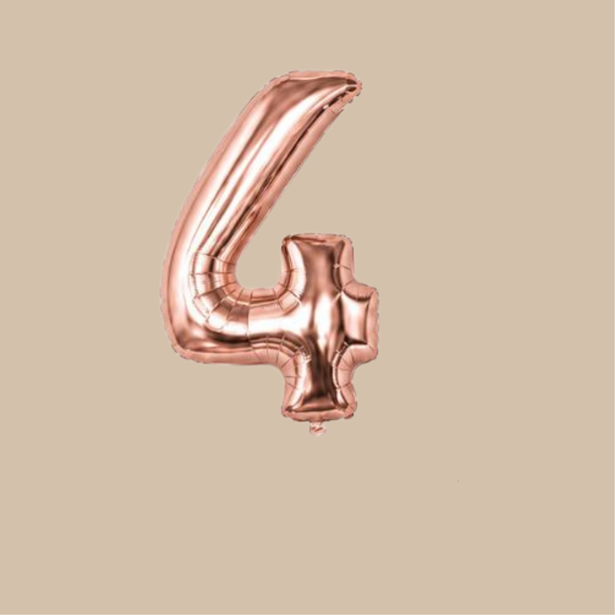 Globo Metálico Rose Gold de Número Gigante (32 pulgadas / 80 cm)