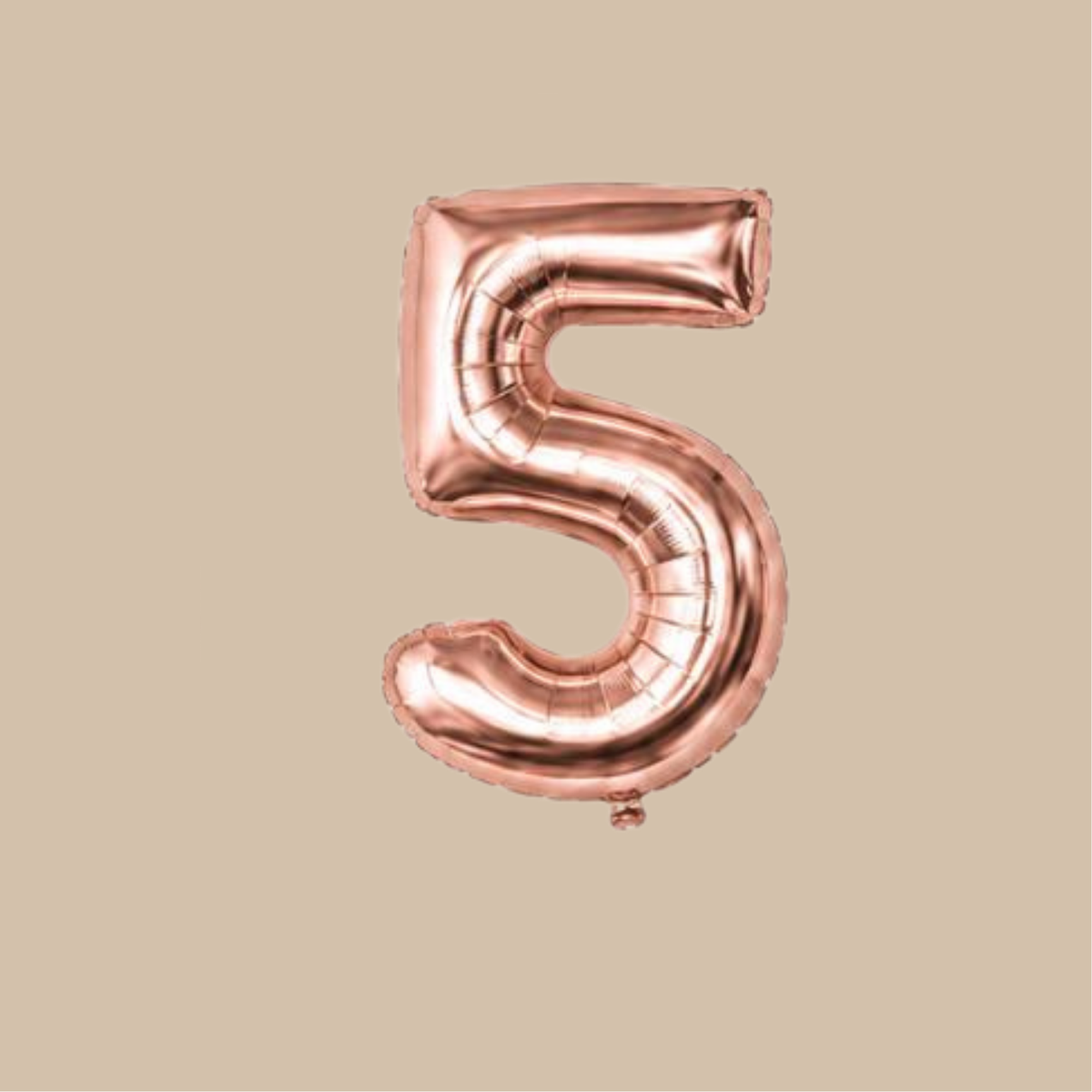 Globo Metálico Rose Gold de Número Gigante (32 pulgadas / 80 cm)