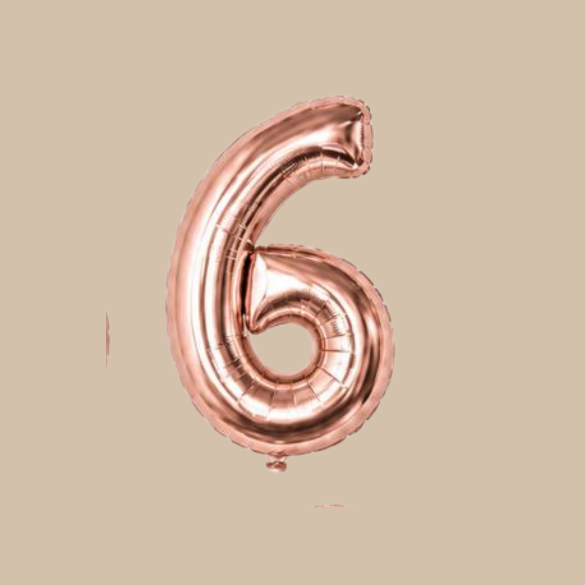 Globo Metálico Rose Gold de Número Gigante (32 pulgadas / 80 cm)