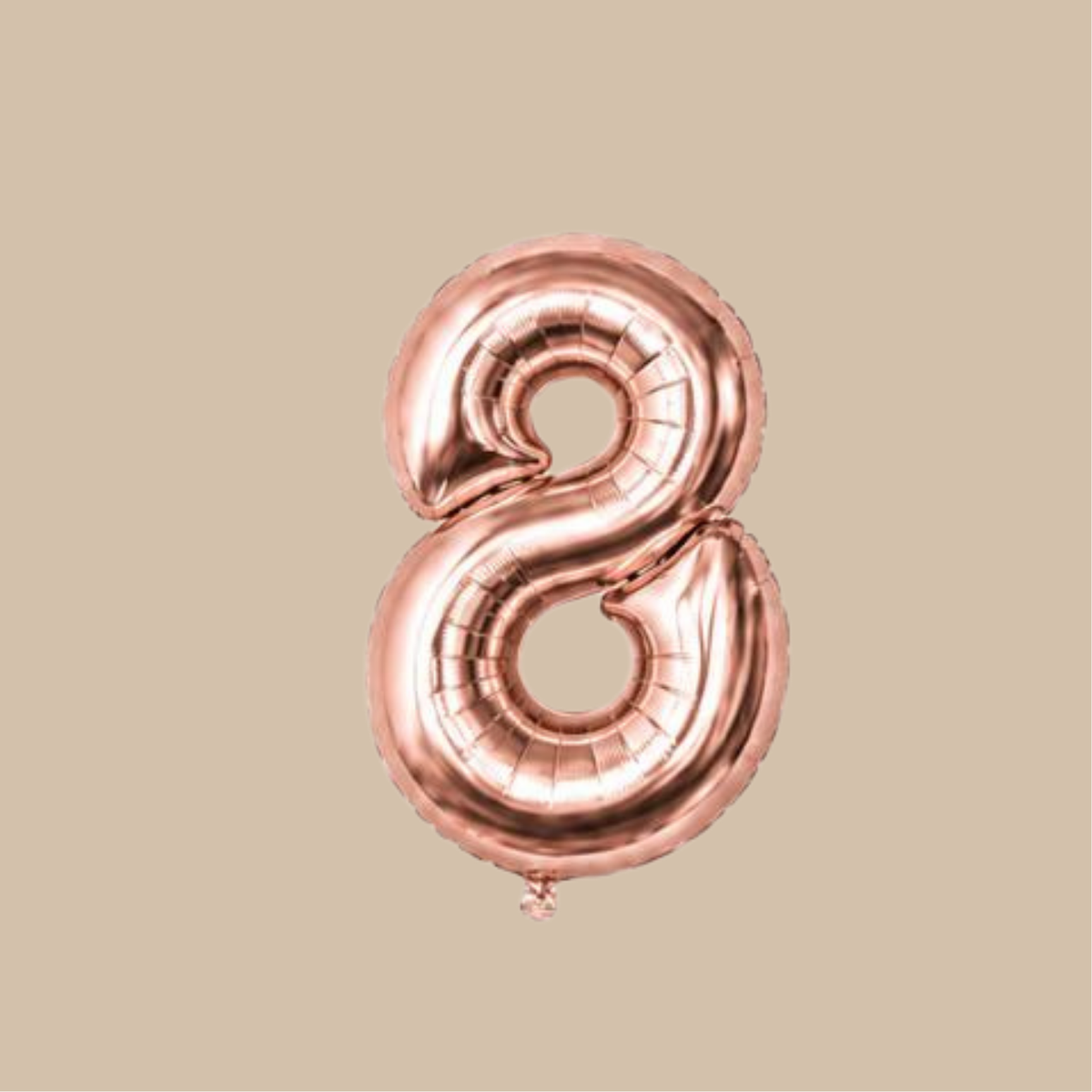 Globo Metálico Rose Gold de Número Gigante (32 pulgadas / 80 cm)