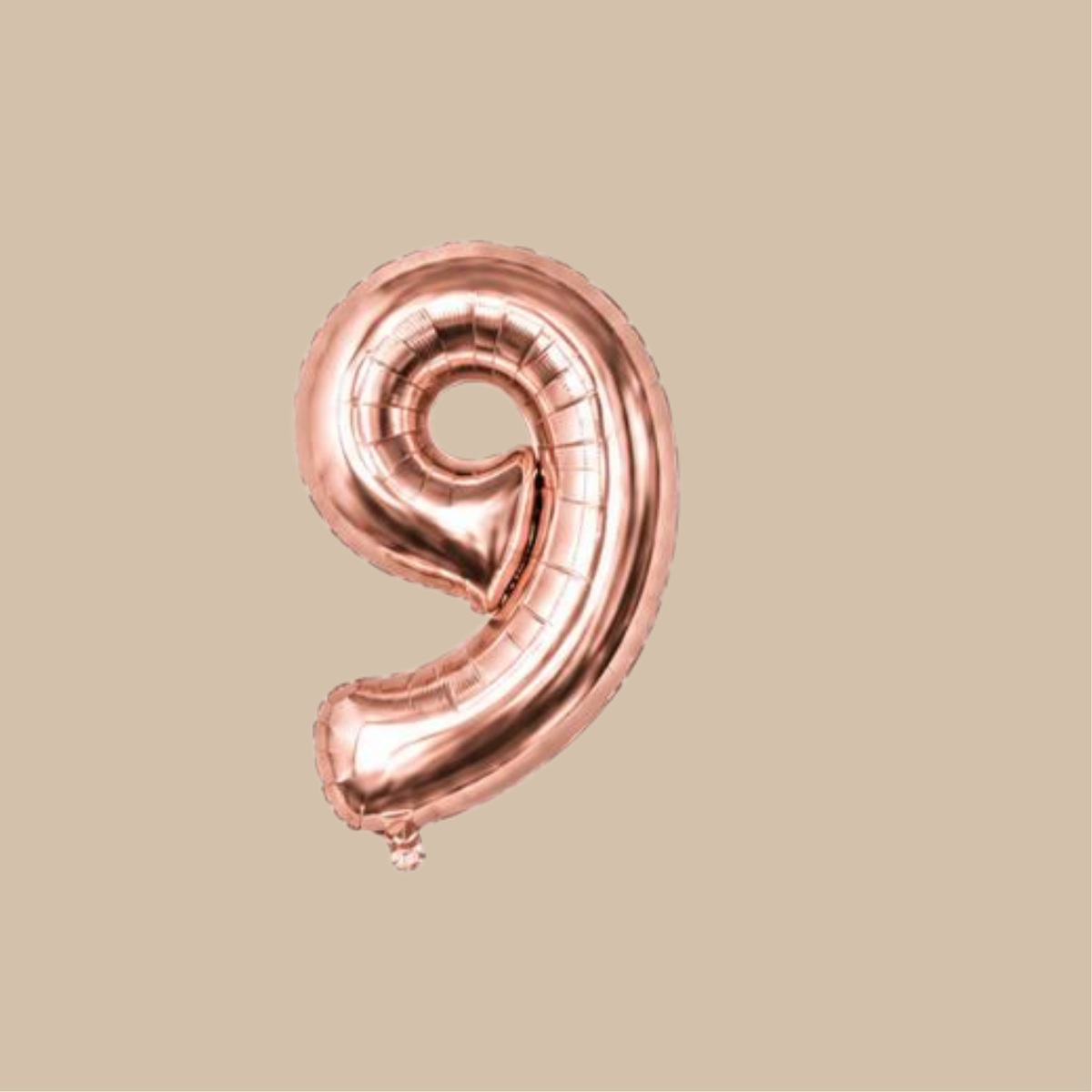 Globo Metálico Rose Gold de Número Gigante (32 pulgadas / 80 cm)