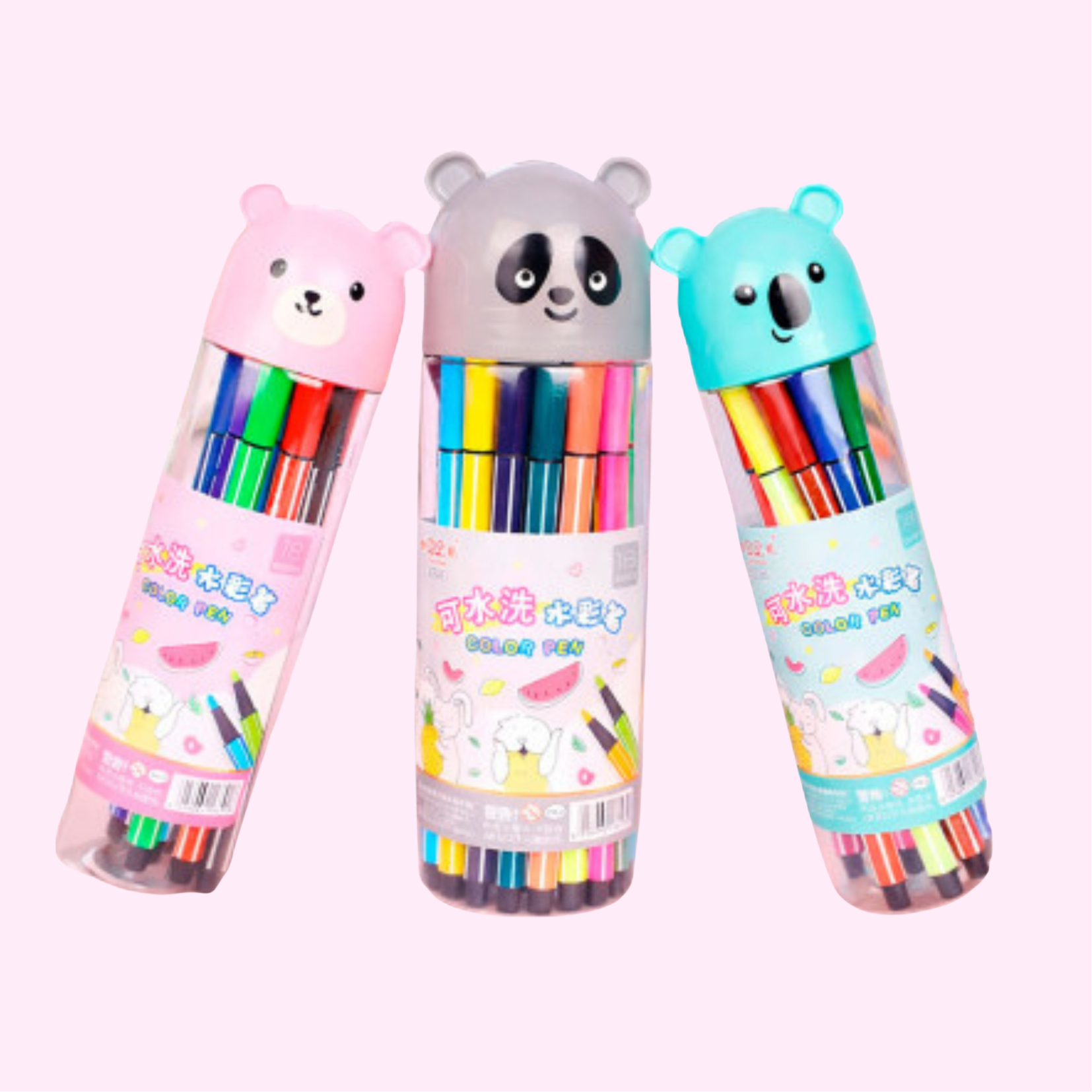 Plumones Lavables de Colores para Niños, Set de 18 Marcadores.