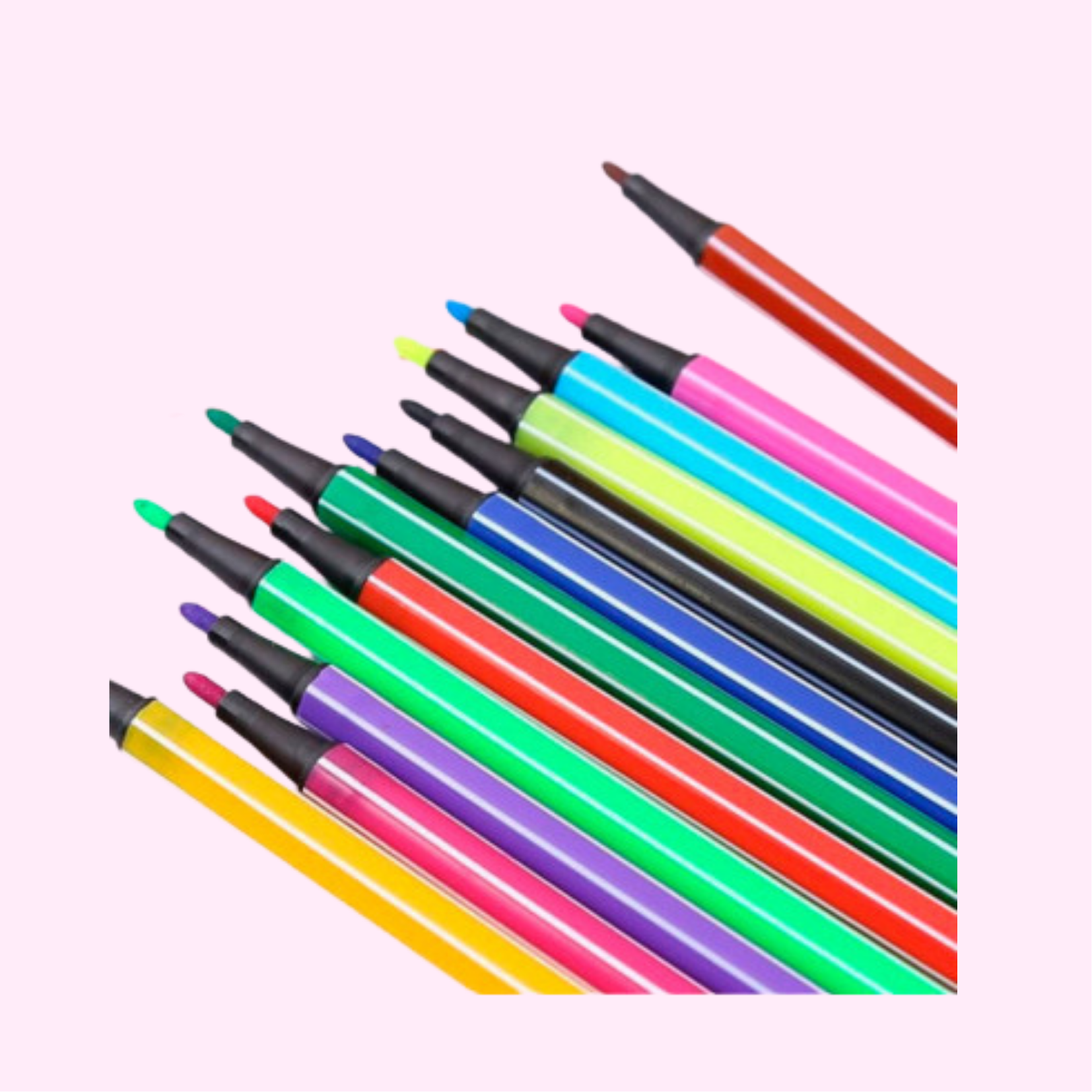 Plumones Lavables de Colores para Niños, Set de 18 Marcadores.