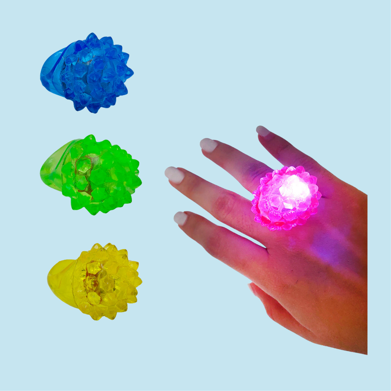 Anillos "Glow Party" LED Paquete de 6