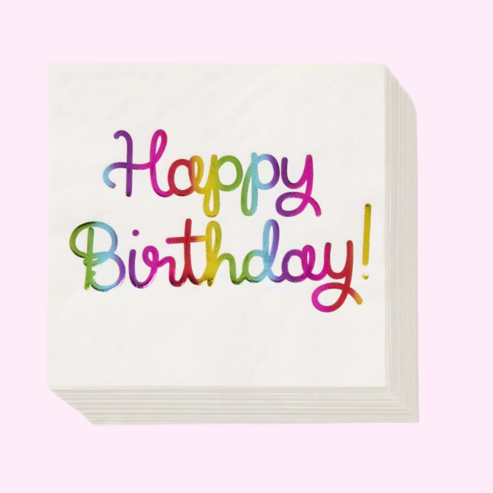Servilletas "Happy Birthday" Rainbow Foil (30 piezas)