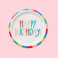 Platos de Fiesta "Rainbow Edge" Happy Birthday (20 piezas)