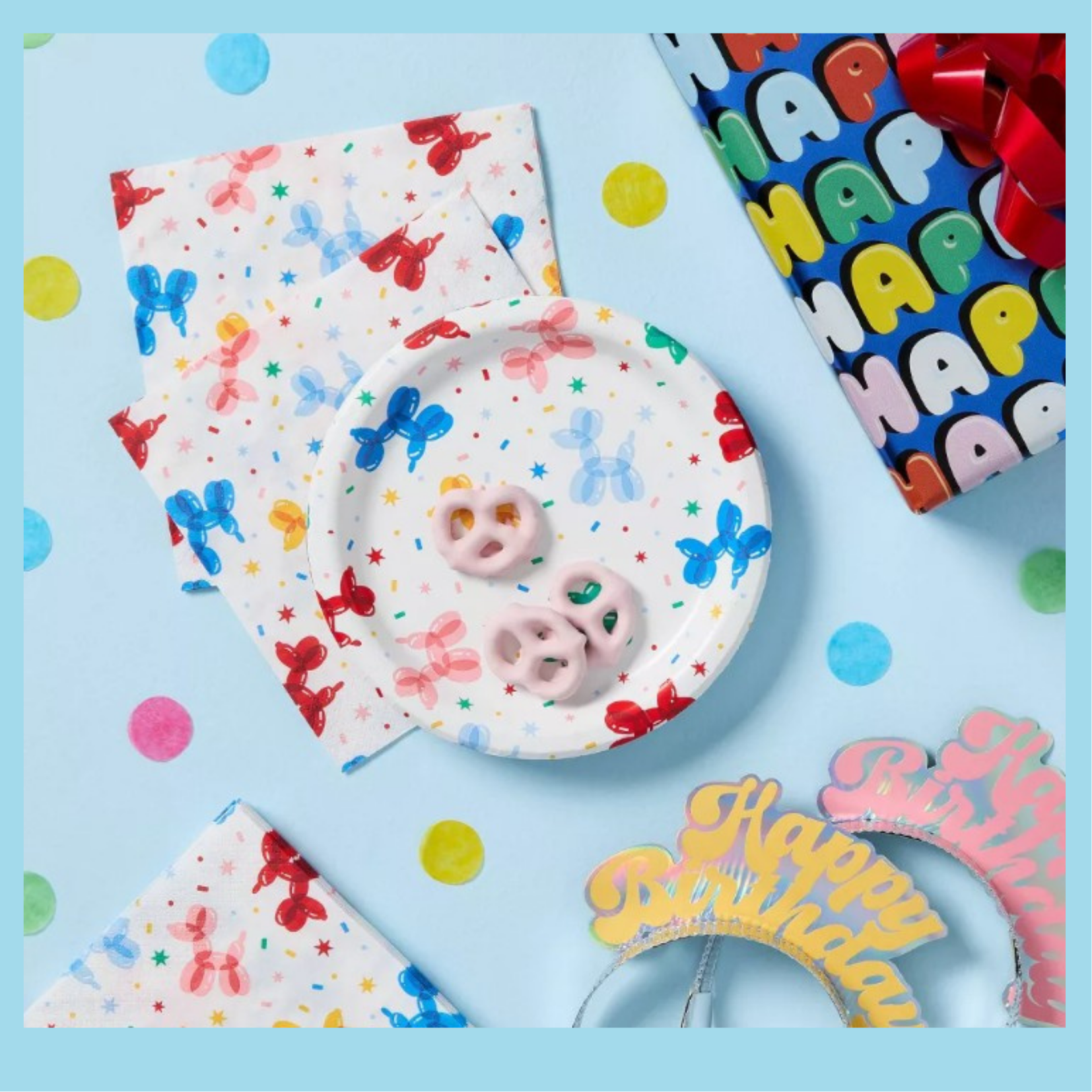 Platos de Postre "Balloon Dog Party" (20 piezas)