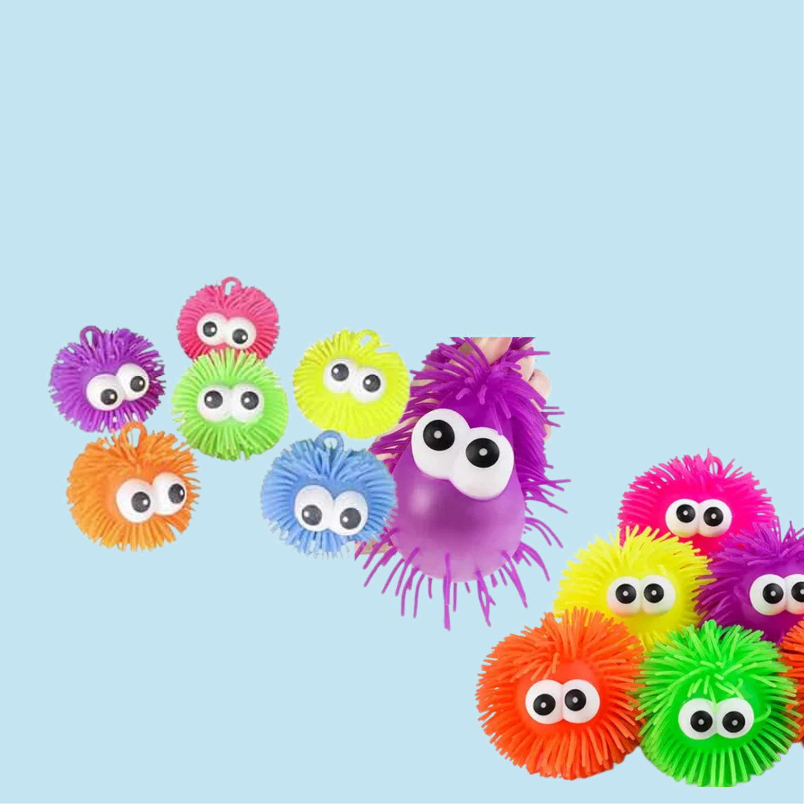 Pelotas Puffer "Ojos Divertidos" (Set de 12)