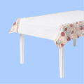 Mantel Rectangular con Borde Floral en Rose Gold