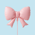 Globo Metálico en Forma de Moño "Cute" - Rosa Pastel 21 pulgadas