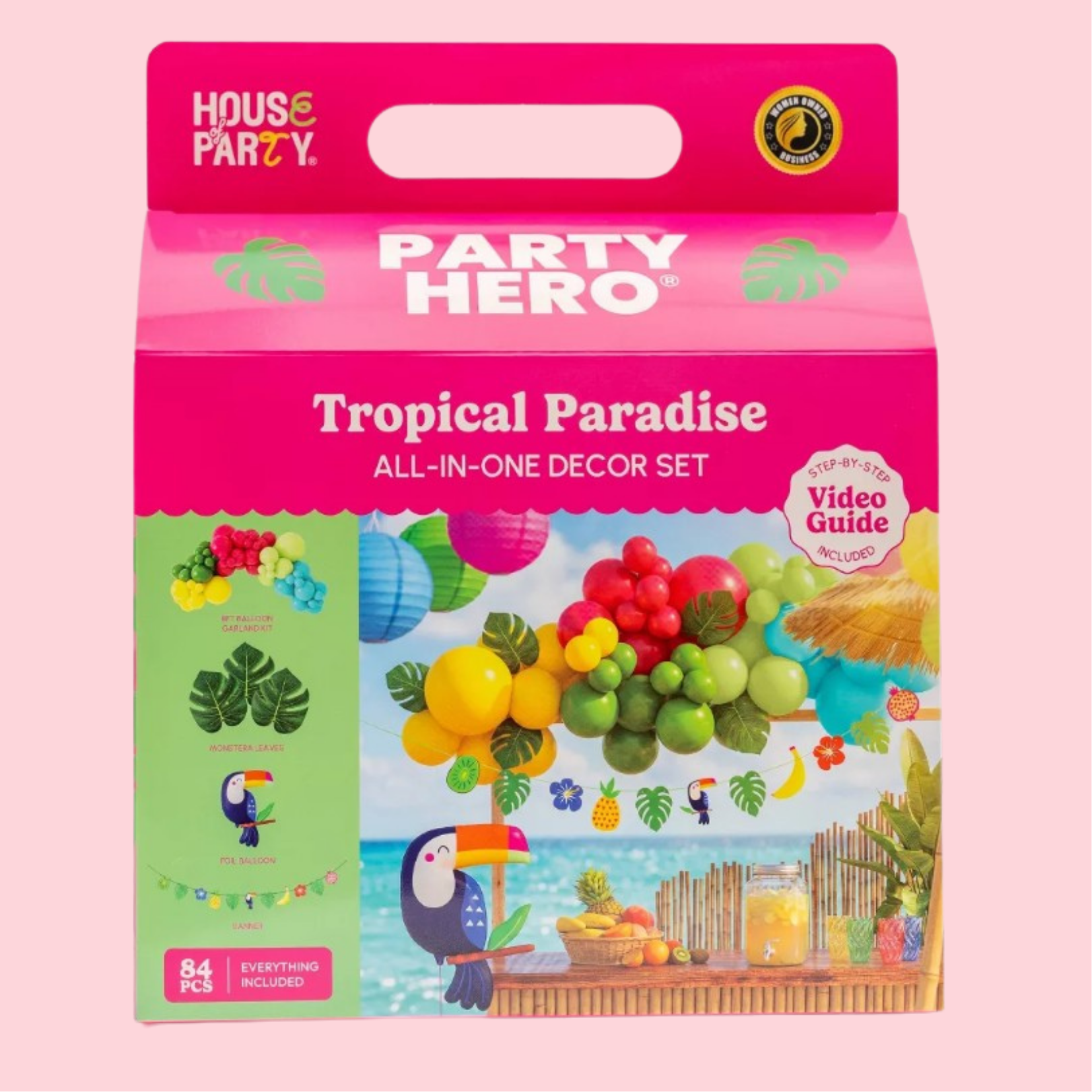 Kit de Decoración con Globos "Tropical Paradise"
