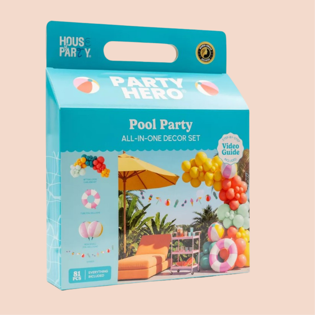 Kit de Decoración con Globos "Pool Party"