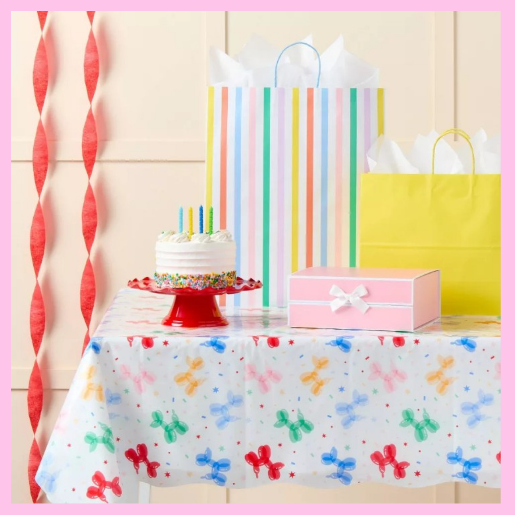 Mantel de Plástico Perritos de Globos