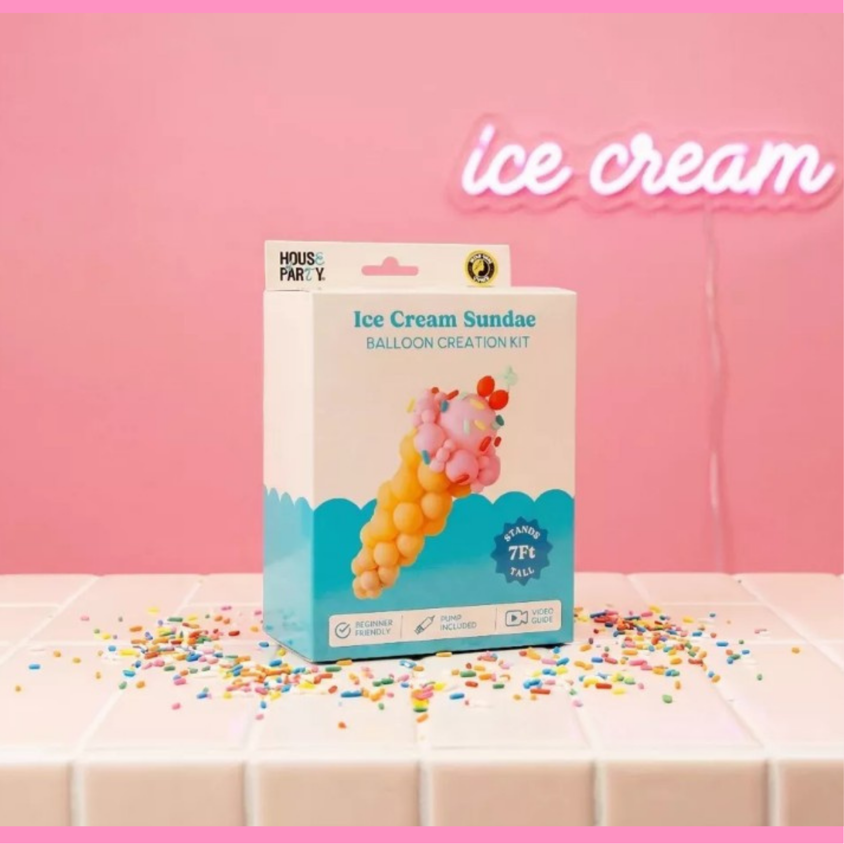 Kit de Creación de Globos  Helado Cute