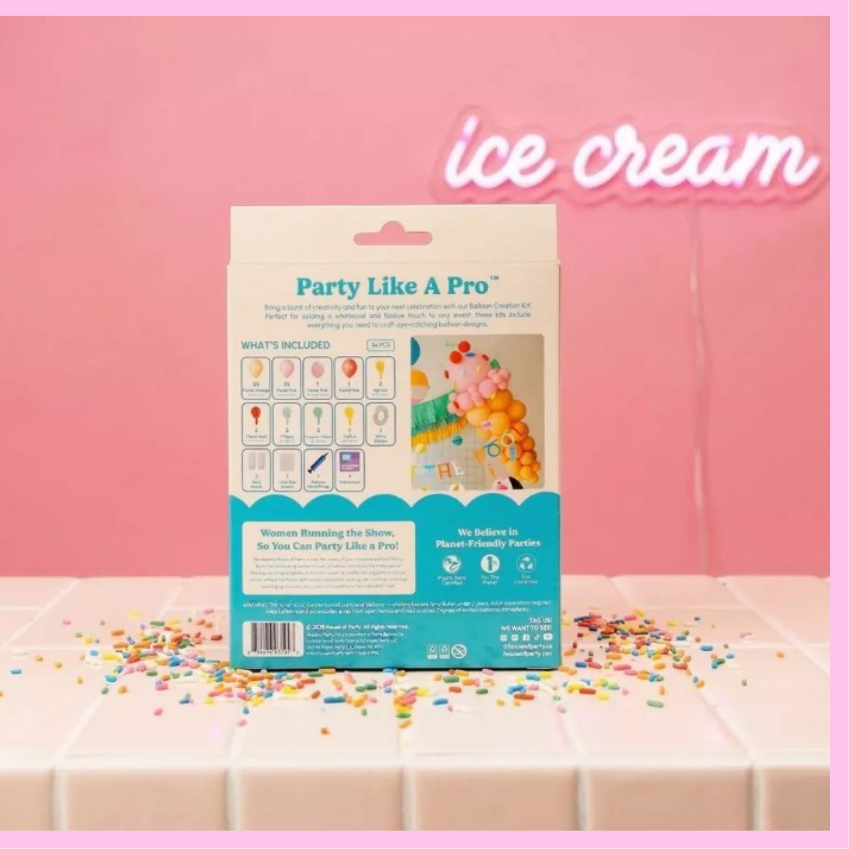Kit de Creación de Globos  Helado Cute