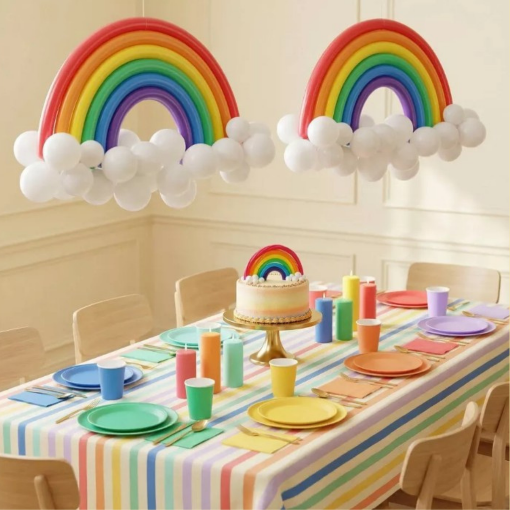 Kit de Creación de Globos Arcoiris Fluffy
