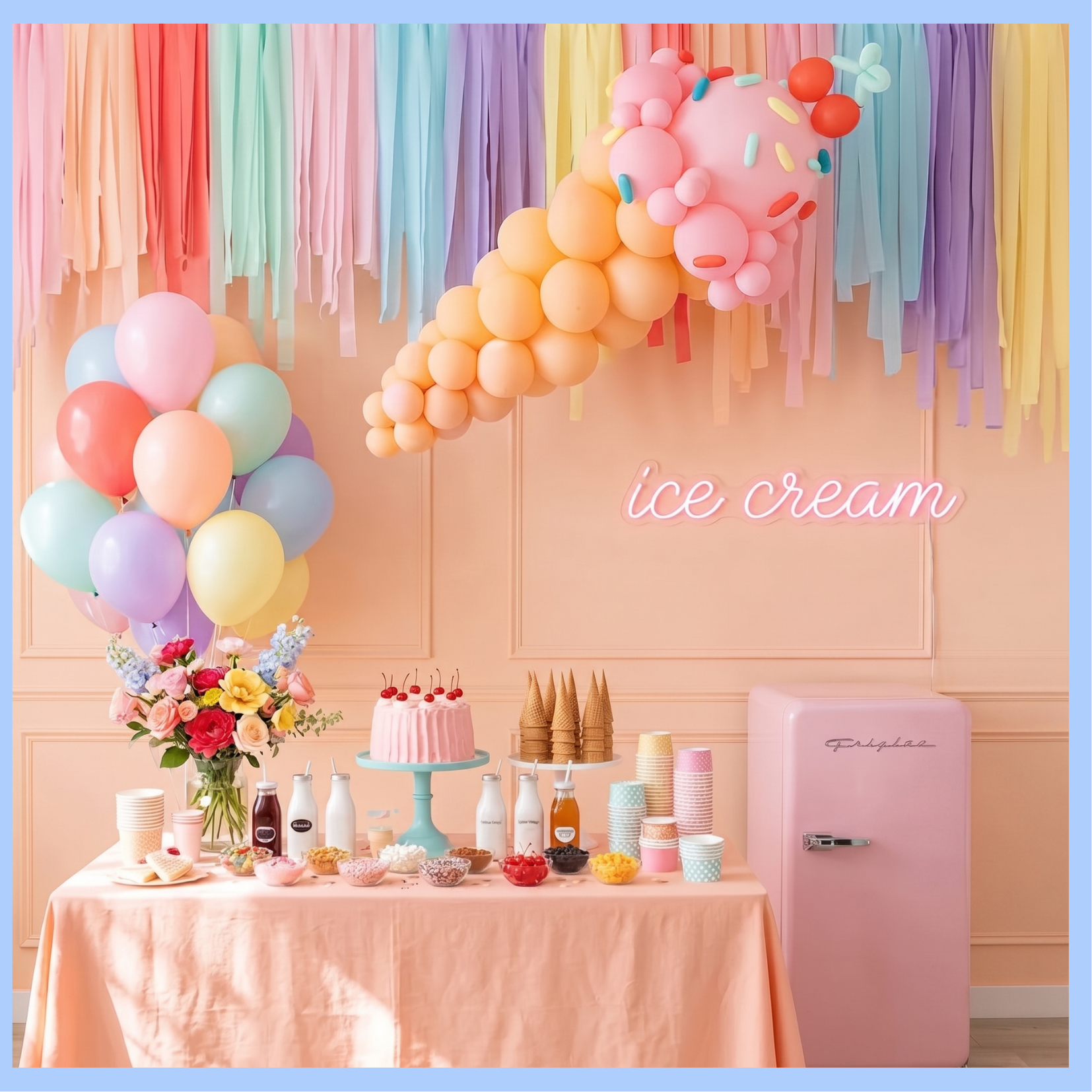 Kit de Creación de Globos  Helado Cute