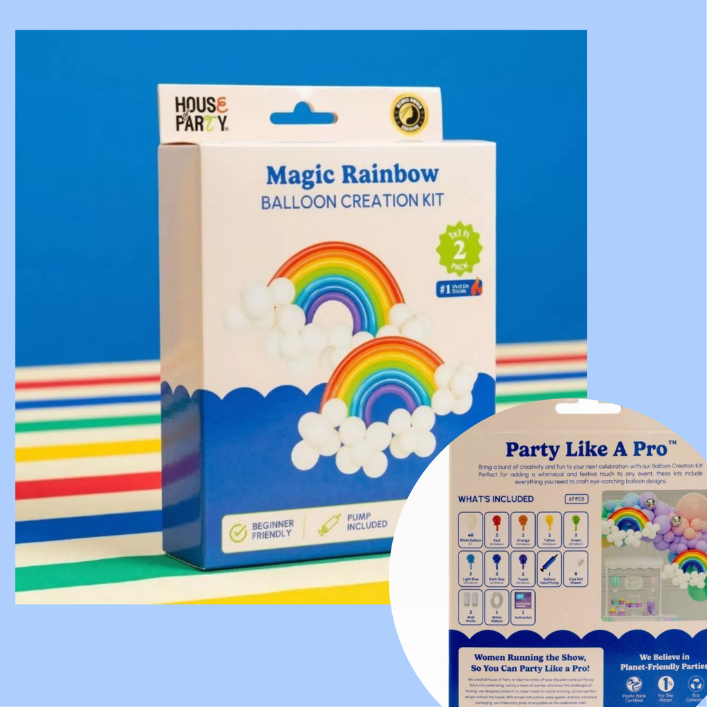Kit de Creación de Globos Arcoiris Fluffy