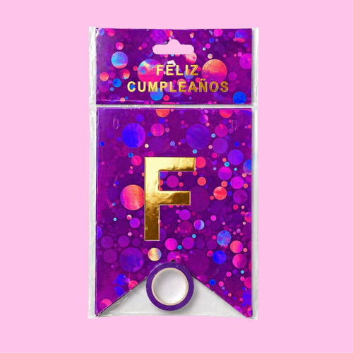 Banner "Bubble Blast" - Feliz Cumpleaños (Acabado Láser)