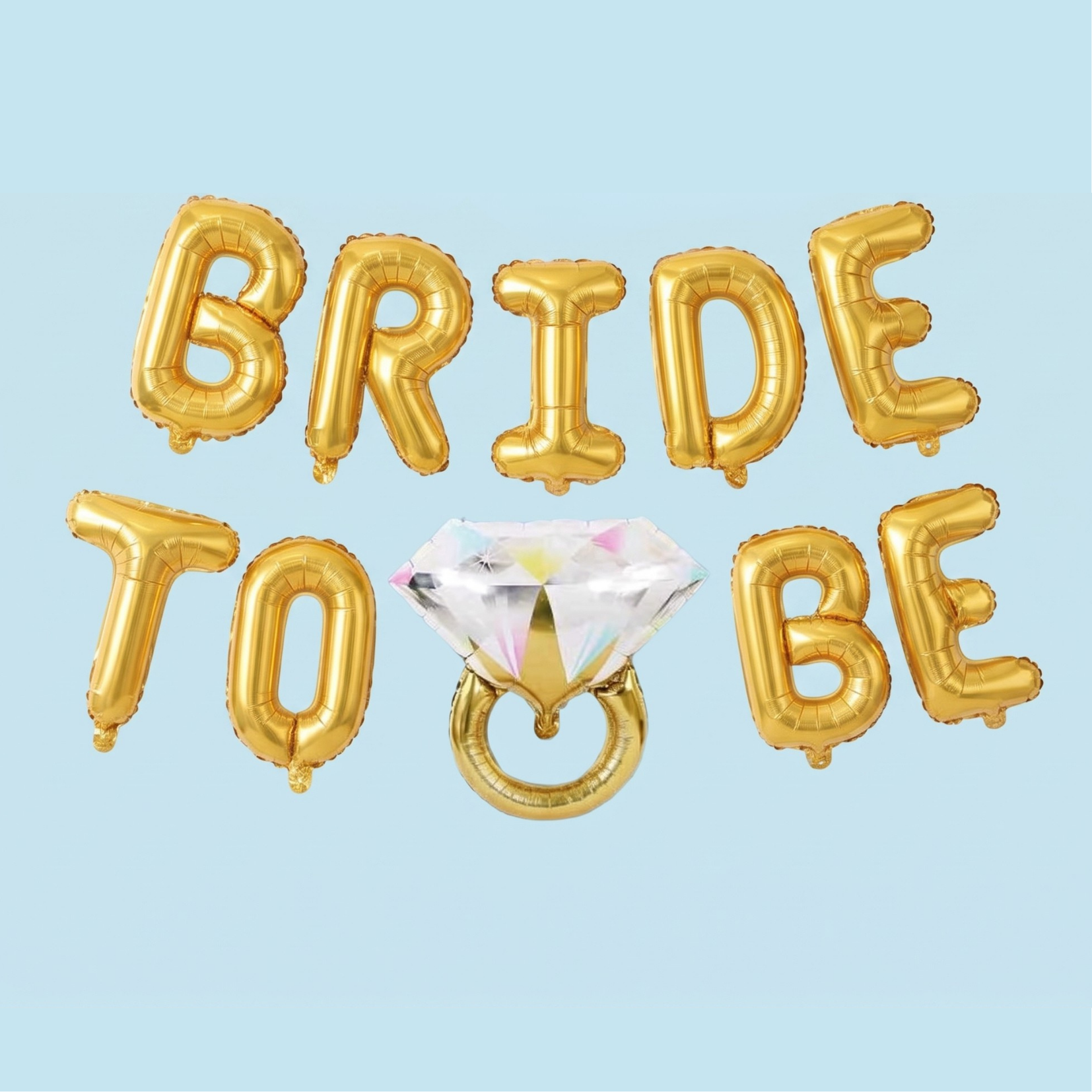 Set de Globos  "Bride to Be" con Anillo de Diamante