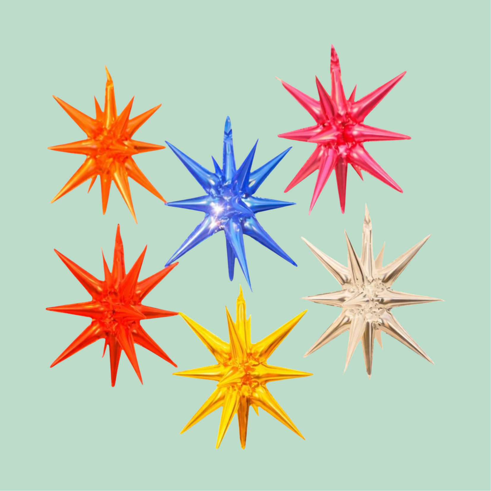 Globo Metálico de Estrella 3D / Spike Star (22 pulgadas)