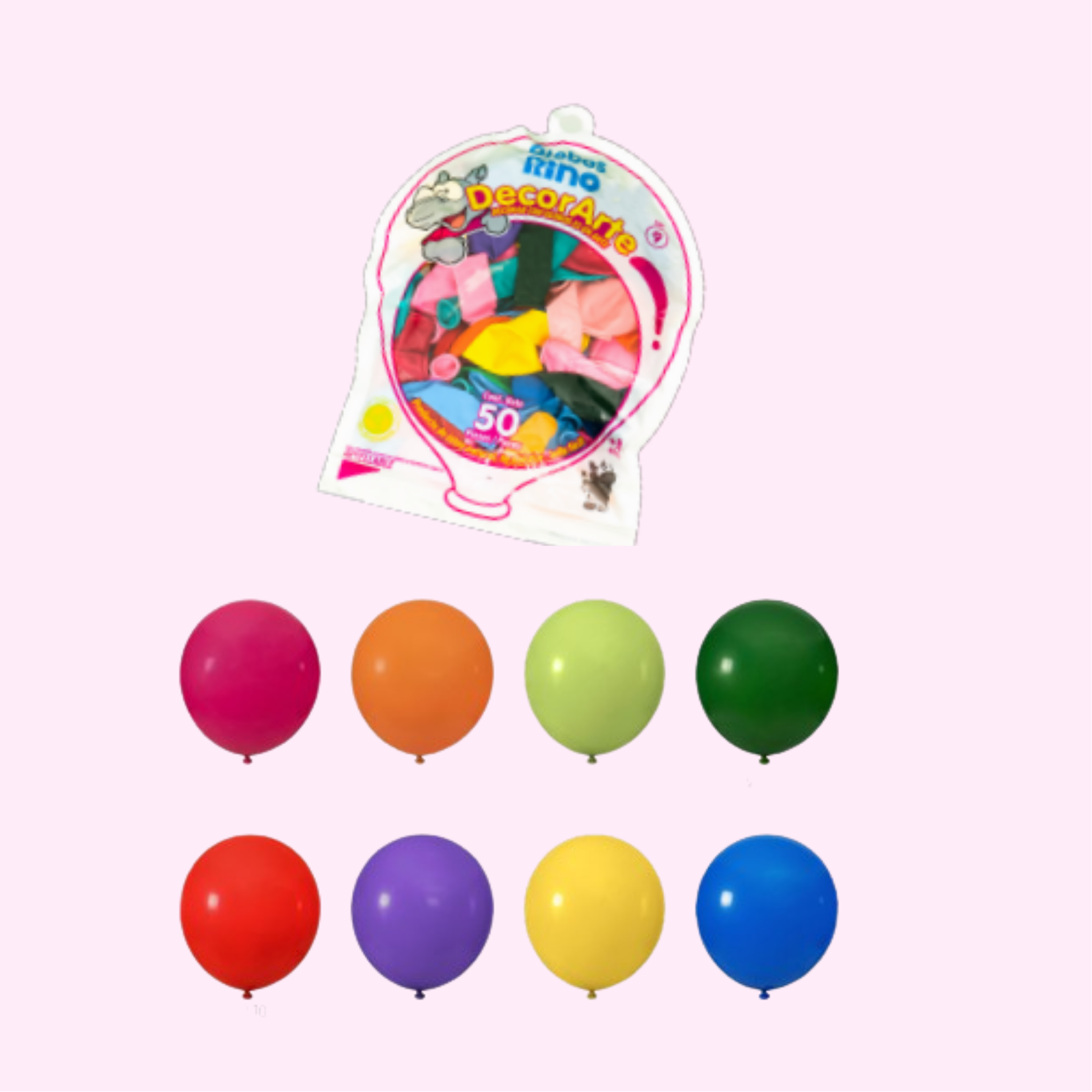Pack de Globos Decorativos "Premium Color" (50 piezas, No. 12)